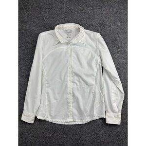 Columbia Titanium Shirt Womens Large White Omni Shade Long Sleeve Hiking Fishing